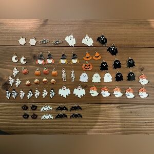 63 Halloween enamel charms - spooky beads